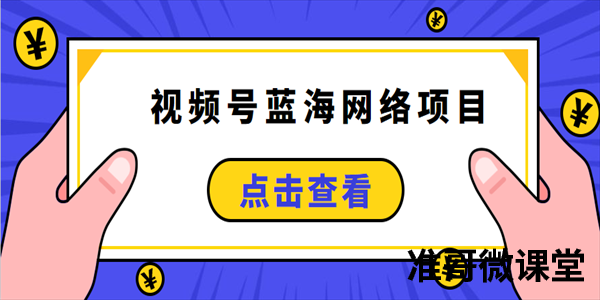 视频号蓝海网络项目，0门槛副业，有手机就能操作!